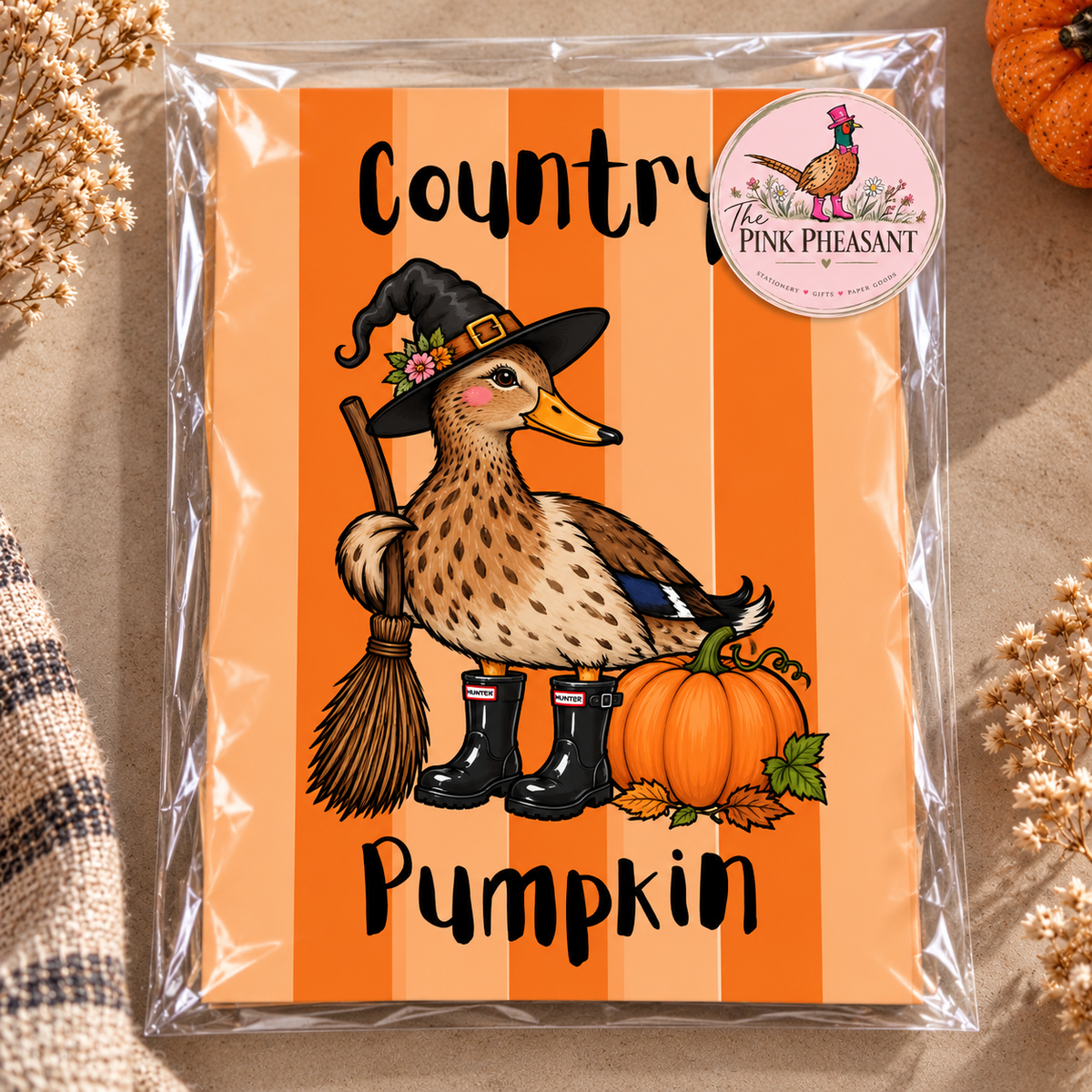 Country Pumpkin A4 Halloween Art Print