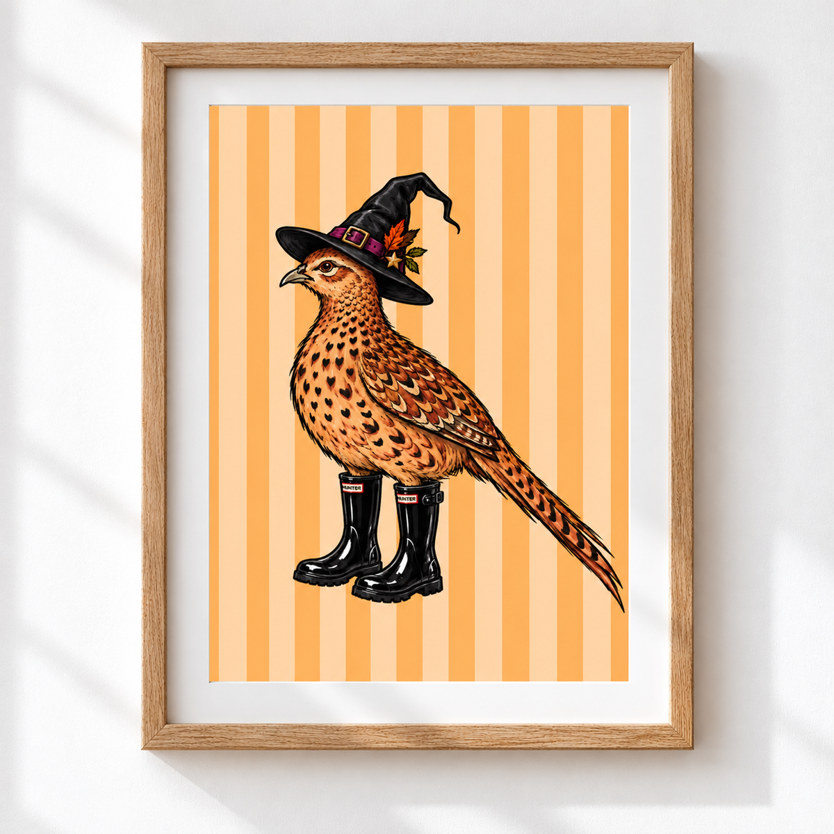 Halloween Pheasant A4 Art Print