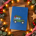 Christmas Green 4x4 Greeting Card
