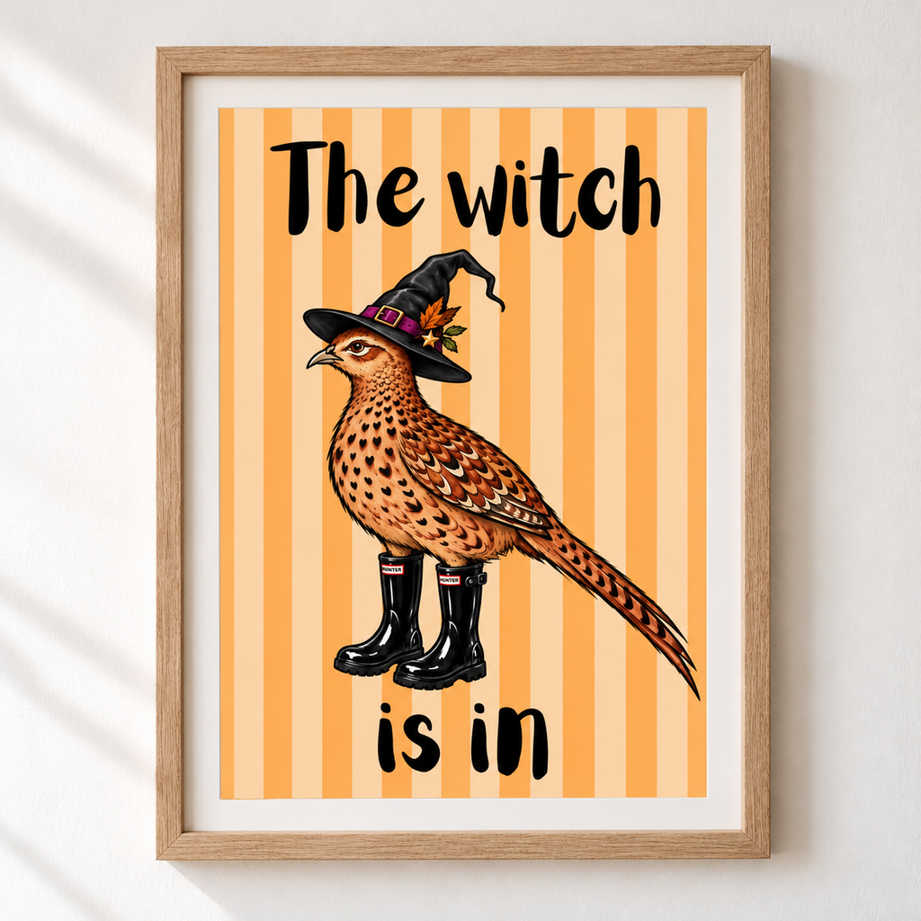 The Witch Is In A4 Halloween Print