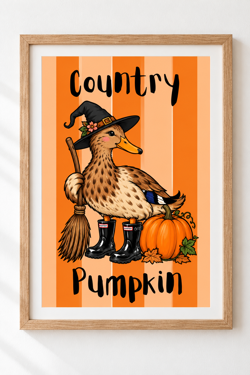 Country Pumpkin A4 Halloween Art Print
