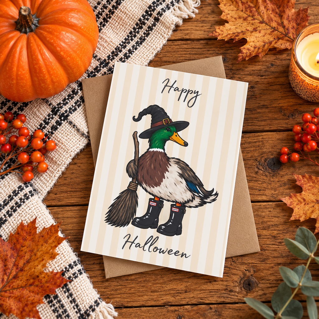 Halloween Duck Greeting Card