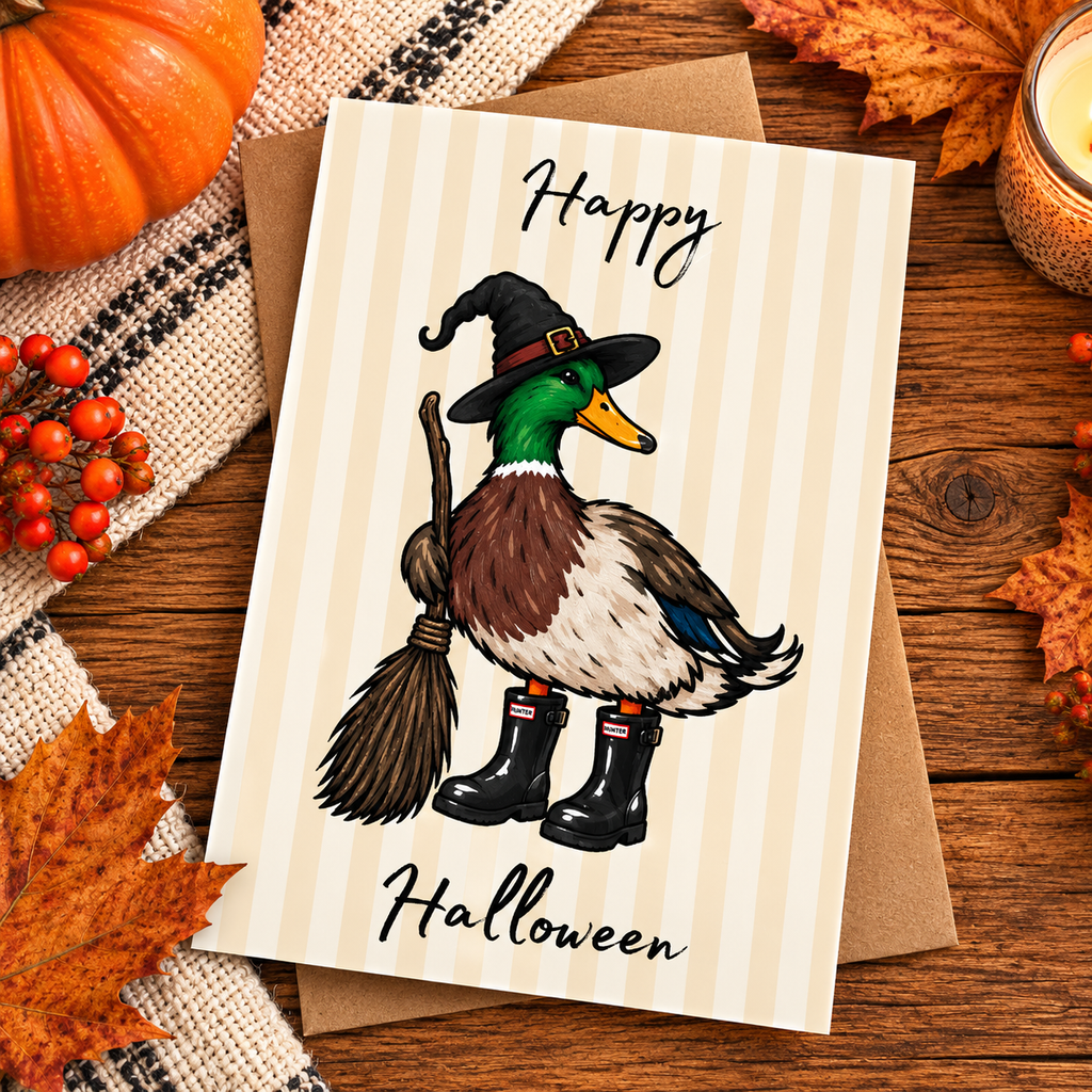 Halloween Duck Greeting Card