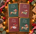 Sausage Dog Christmas Cards Pack of 4