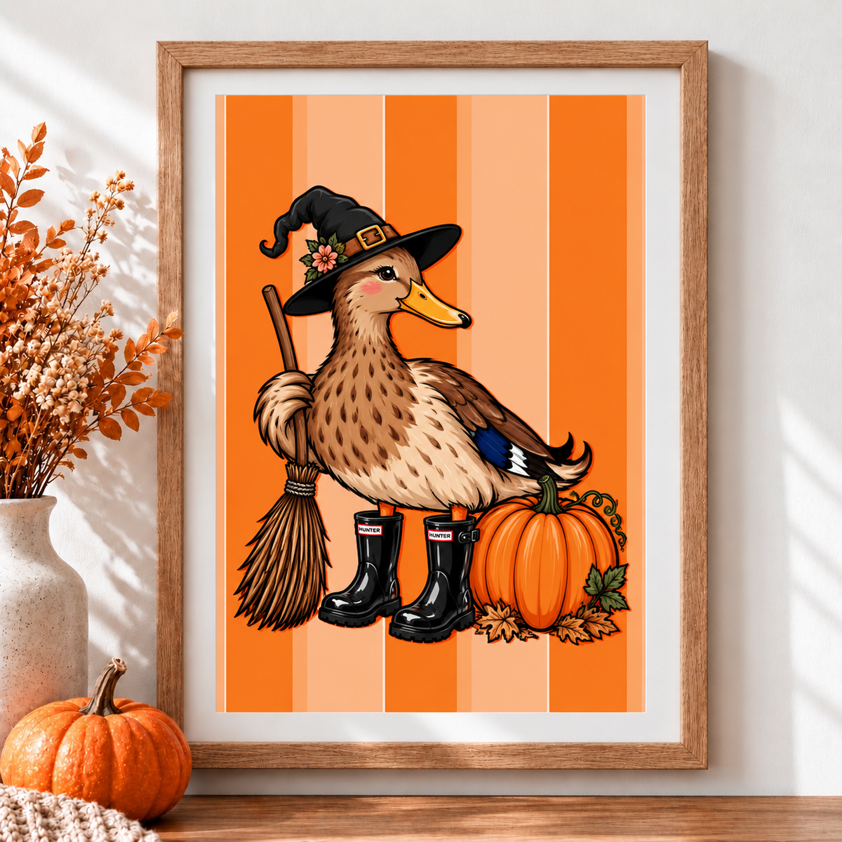 Halloween Duck A4 Art Print