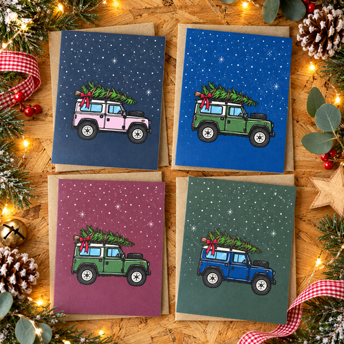 Christmas 4x4 Greeting Cards Pack of 4