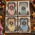 Christmas Door Greeting Cards – Pack of 4
