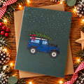 A6 Blue 4x4 Blank Christmas Card