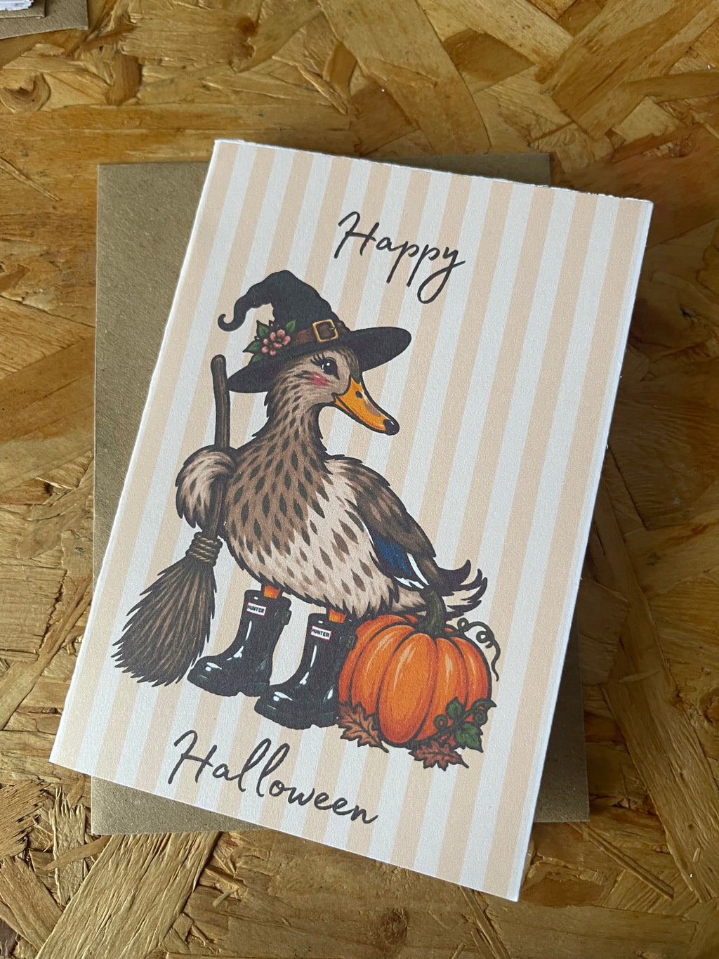 Cute Halloween Duck Greeting Card