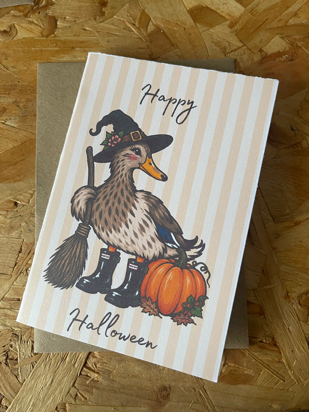 Cute Halloween Duck Greeting Card