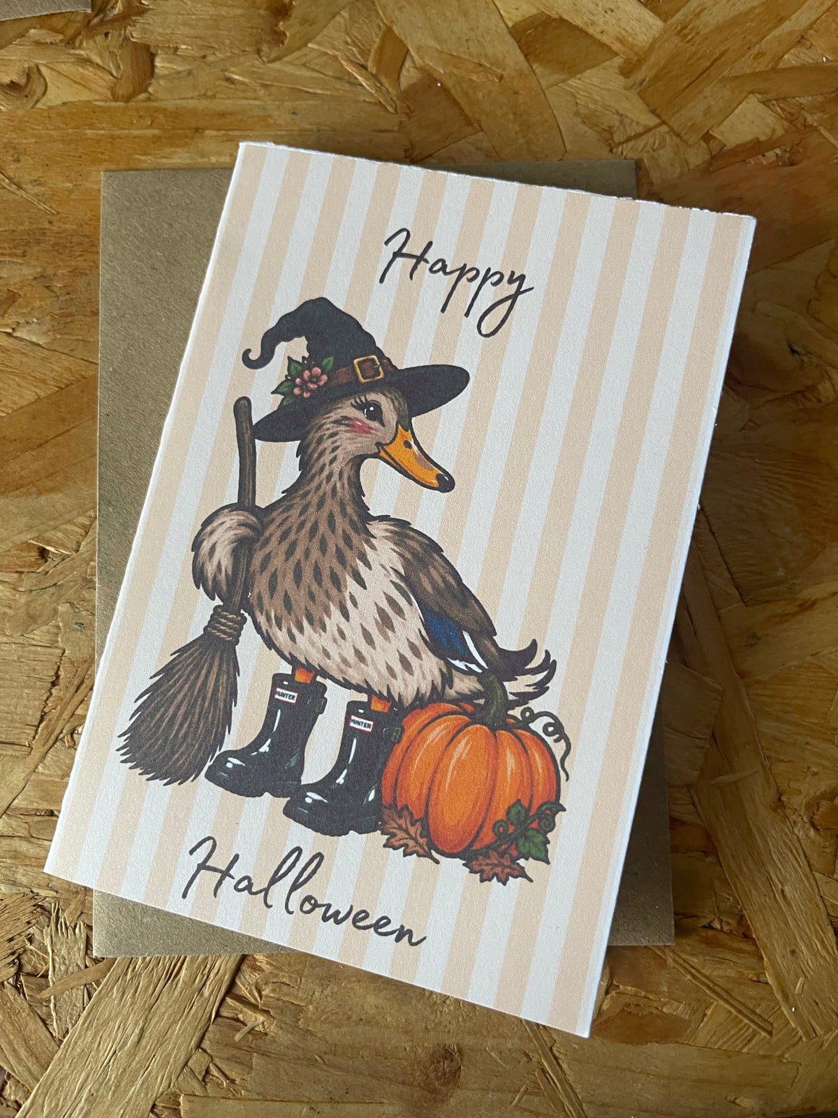 Cute Halloween Duck Greeting Card