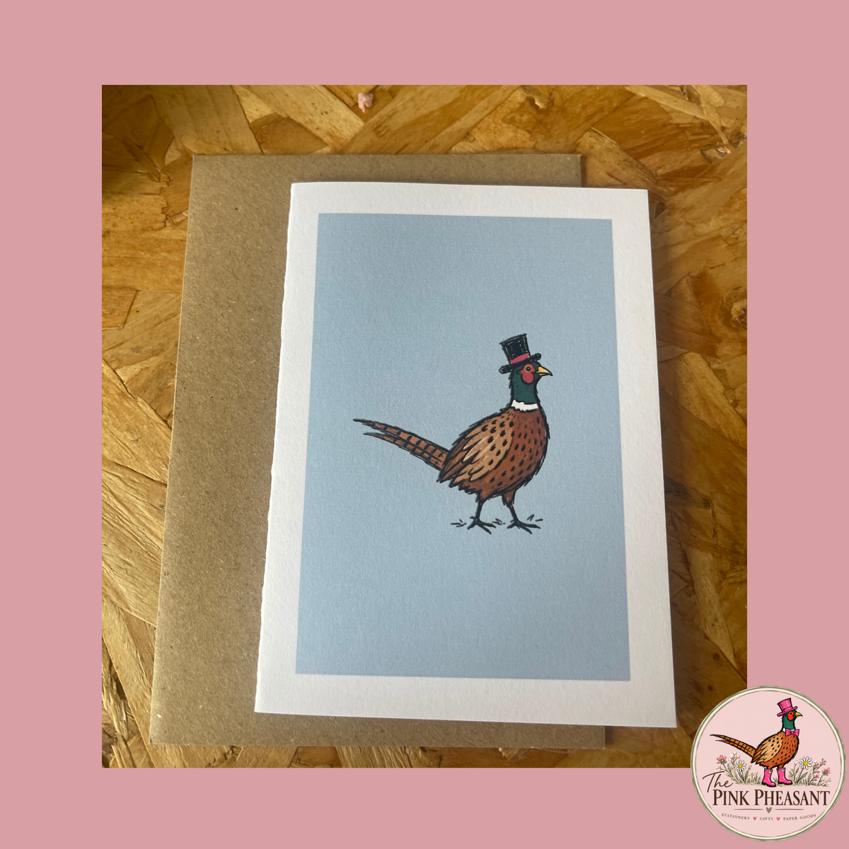 Imperfect  Dapper Pheasant Blank Greetings Card