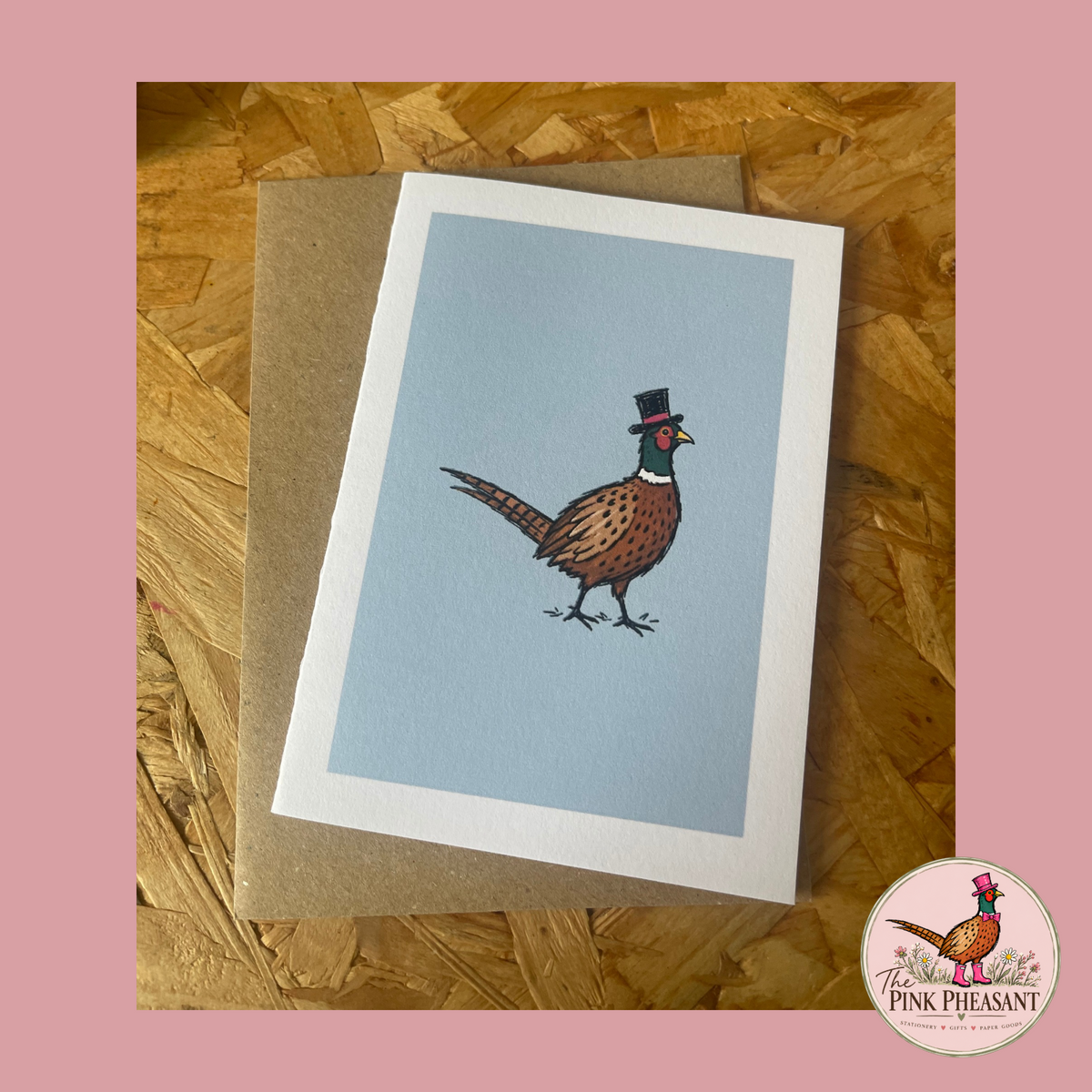 Imperfect  Dapper Pheasant Blank Greetings Card